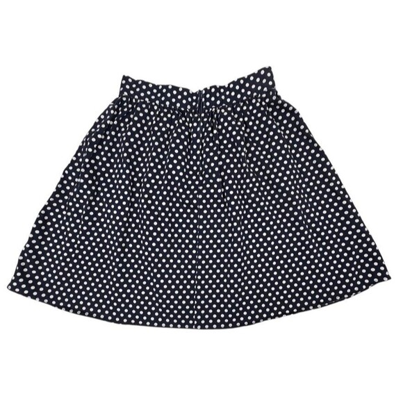 Modcloth Navy Polka Dot A-Line Knit Skirt Nautical Flirty Girly Date Night M - Picture 12 of 16